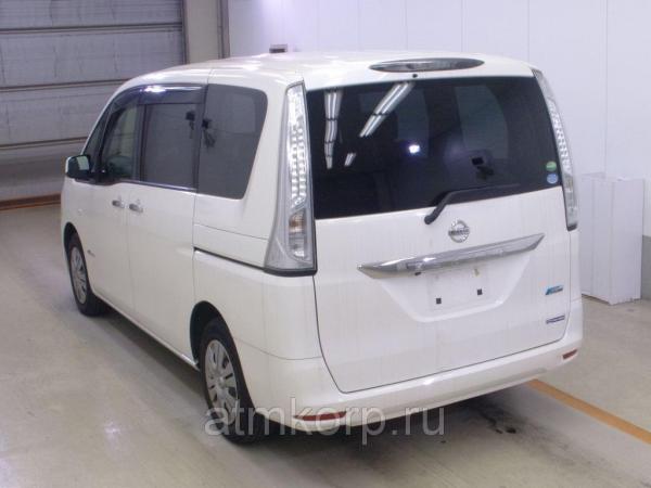 Минивэн 8-ми местный гибридный NISSAN SERENA пробег 78 тыс км цвет блестящий белый — фото 2